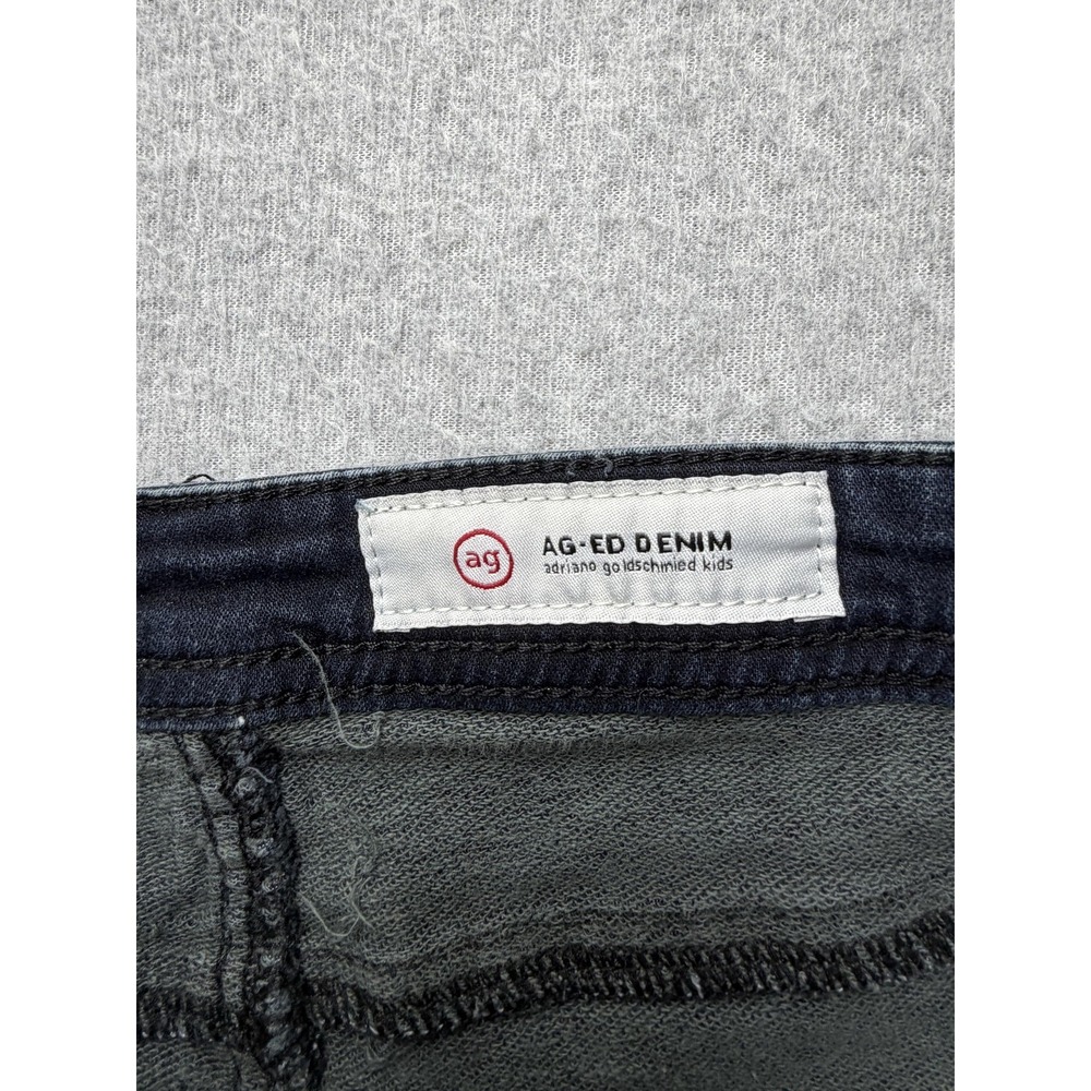 AG Adriano Goldschmied‎ Jeans Youth 14 Blue Knit Stryker Straight Ripped Denim - Picture 10 of 14